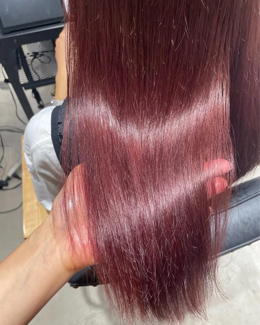 セミロング カラー 暖色カラー🍊 ボブ🌿顔周りcutのヘアスタイル