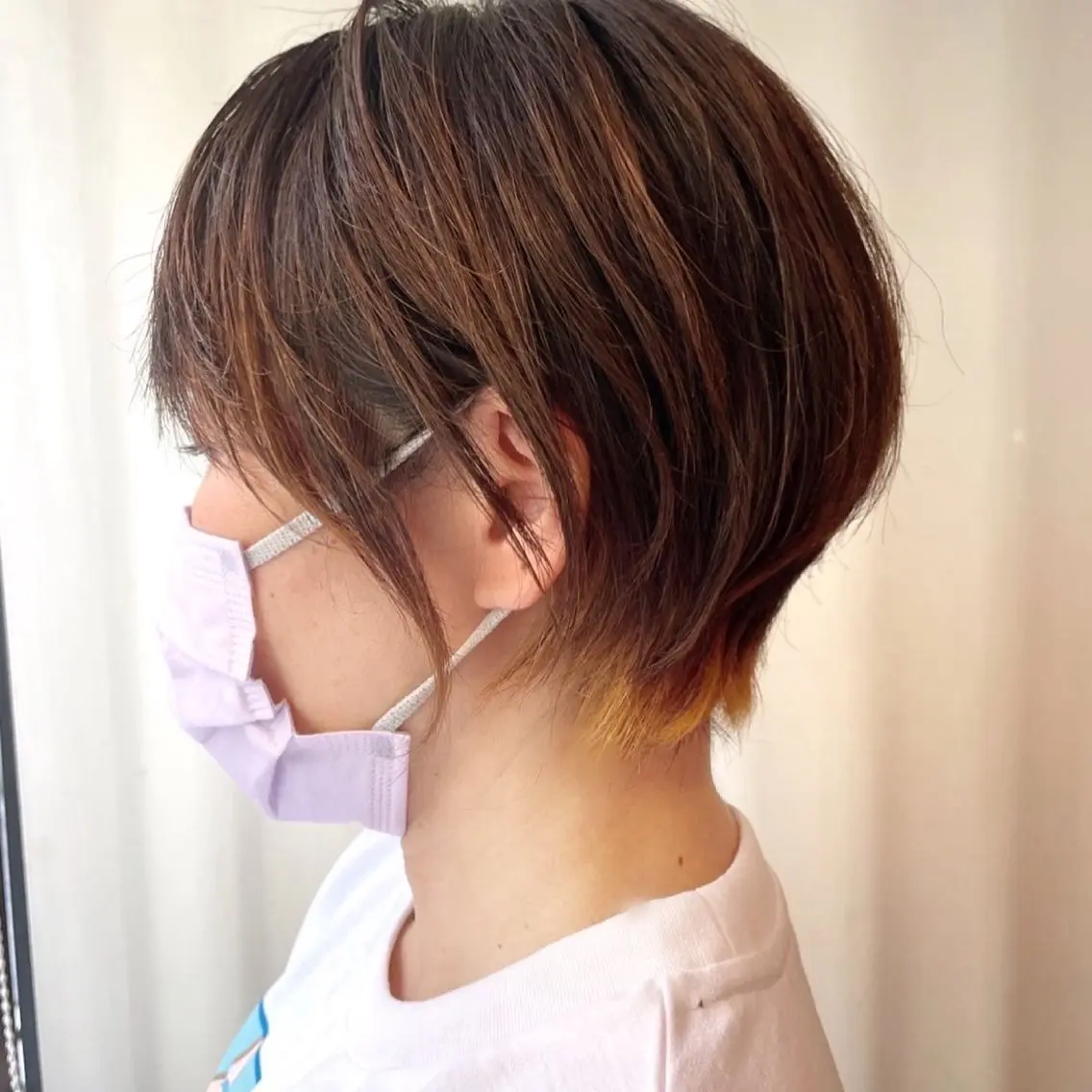 ショート 顔周りカット ショートヘア 畦地 泰世のヘアスタイル