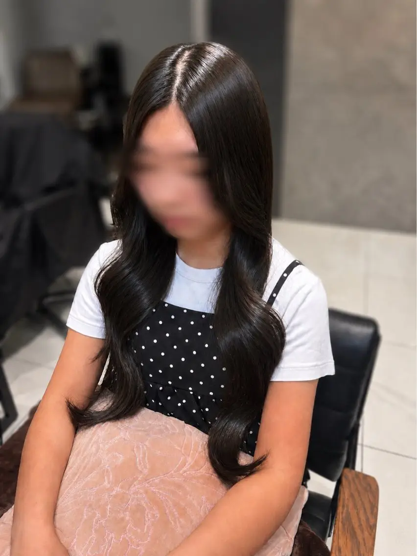 ロング カット ヘアカラー トリートメント ハルカ🌷ナチュラル 盛れ/韓国ヘアのヘアスタイル
