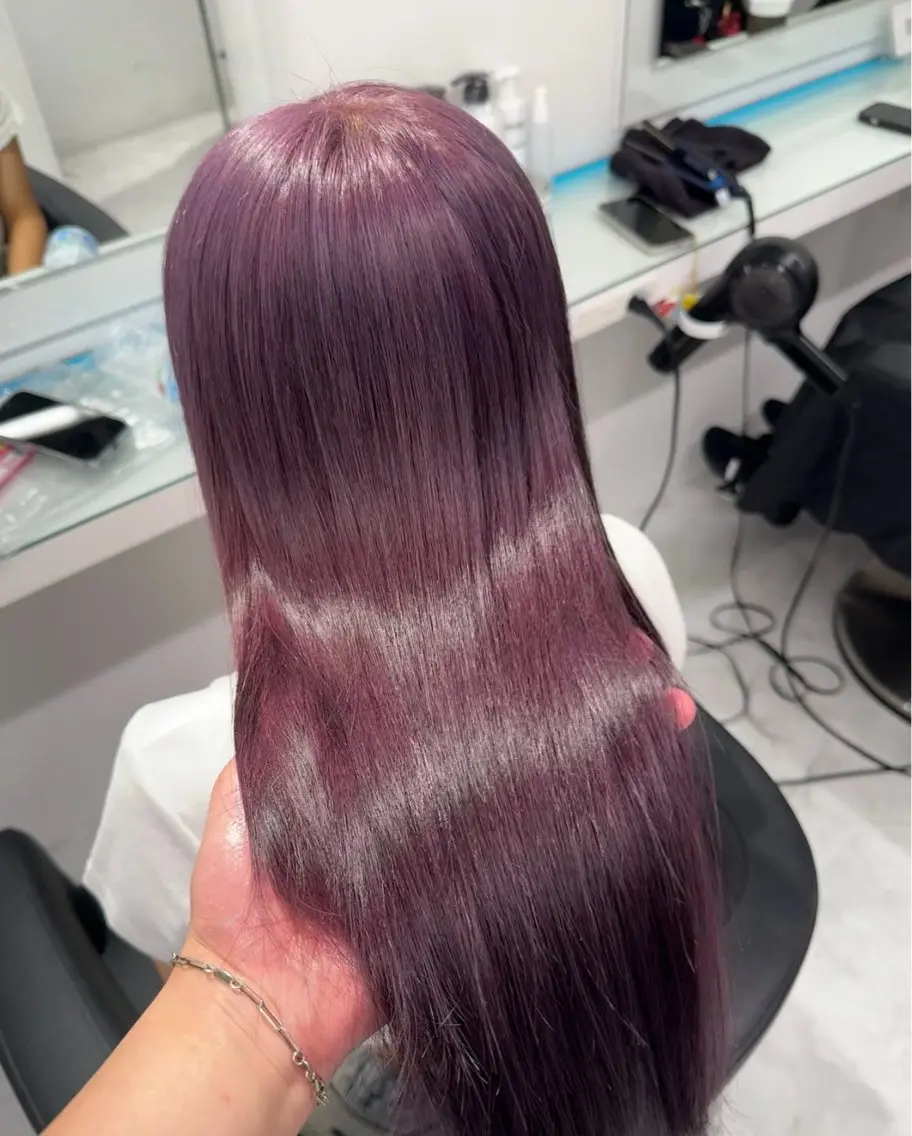 ロング カラー ヘアアレンジ カット ヘアカラー トリートメント ヘッドスパ ヘアセット 透け上品ハイトーン 職人ゆうと🤍のヘアスタイル
