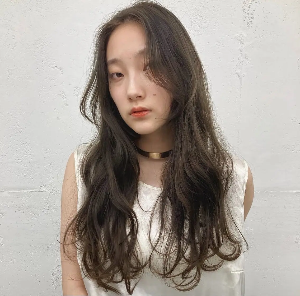 ロング カラー 透明感カラー オリーブカラー カット ヘアカラー トリートメント くせ毛・パーマ◎ ミズノアサミのヘアスタイル