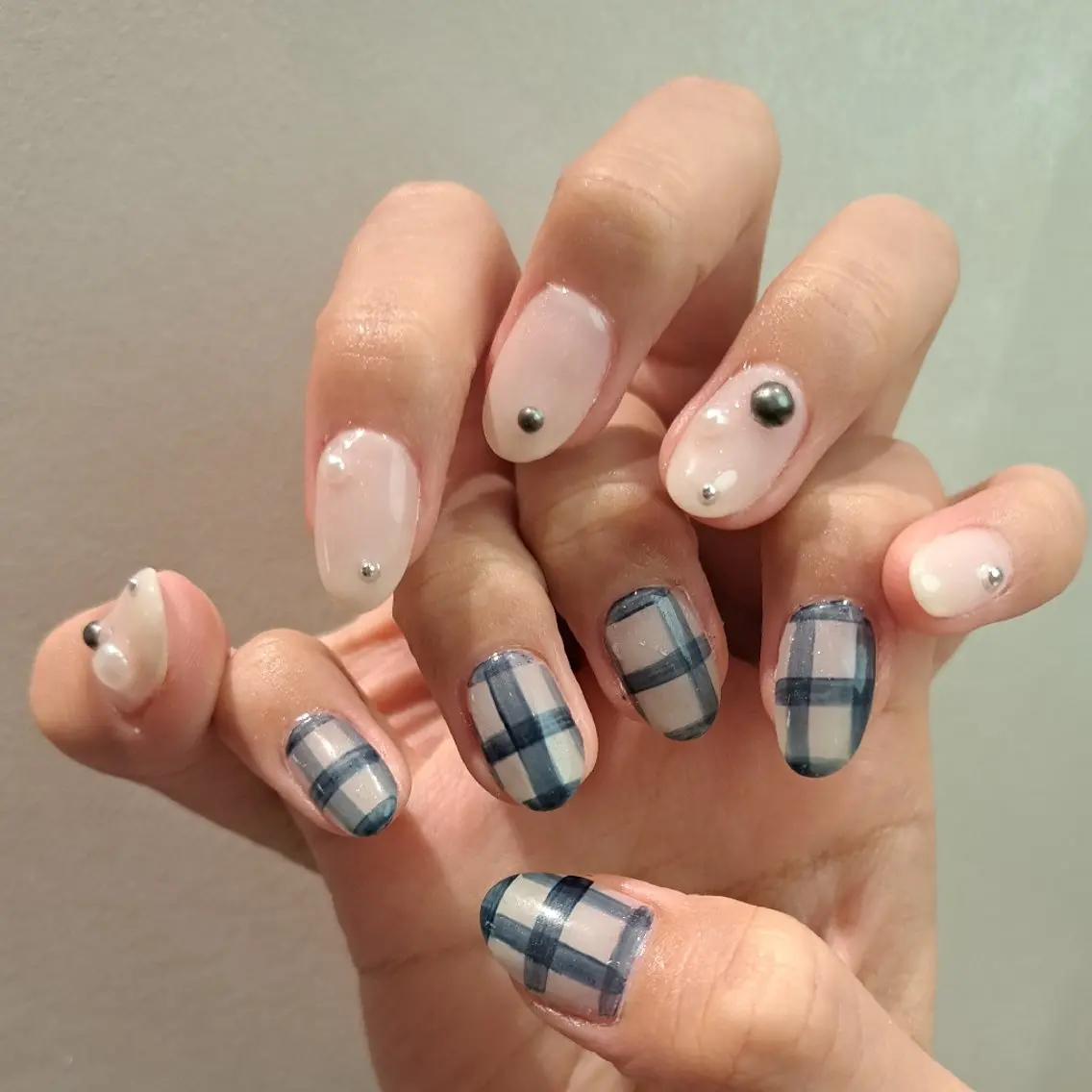 ネイル アートネイル ジェルネイル 持ち込み ネイビー ハンドネイル Nail mood デザイン持ち込みokのネイルデザイン