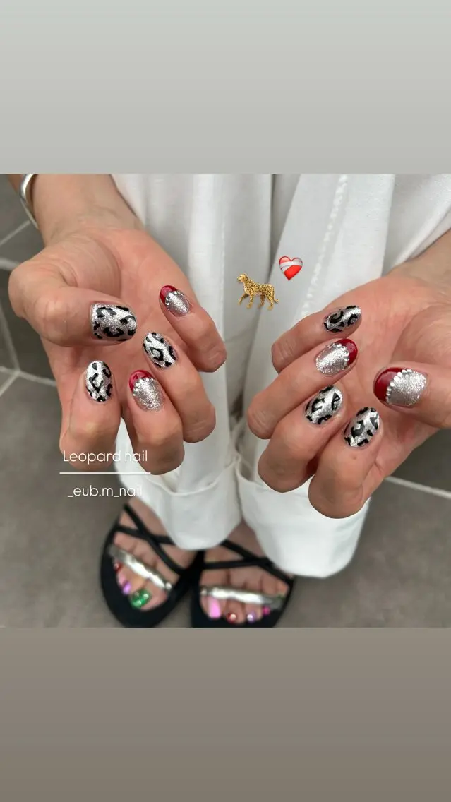 ネイル アニマル柄 夏ネイル ハンドネイル 深夜ネイルサロン eub.m_nailのネイルデザイン