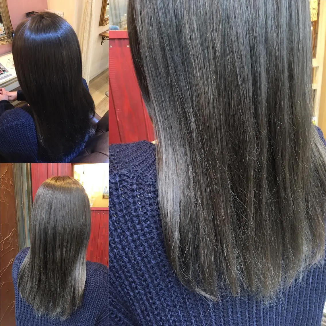 ロング カラー グレージュ イルミナカラー plaatje 義見のヘアスタイル