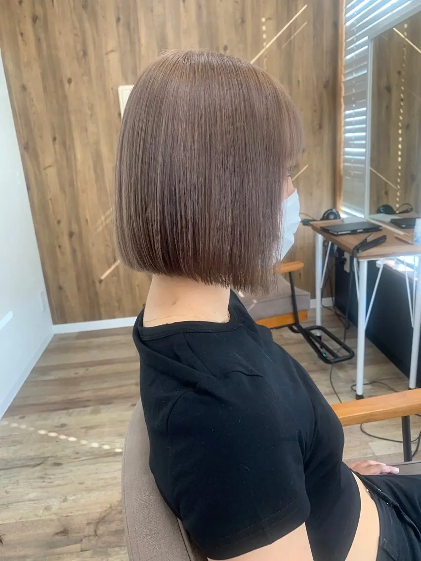 ショート ボブ カット ヘアカラー 竹原 徹のヘアスタイル