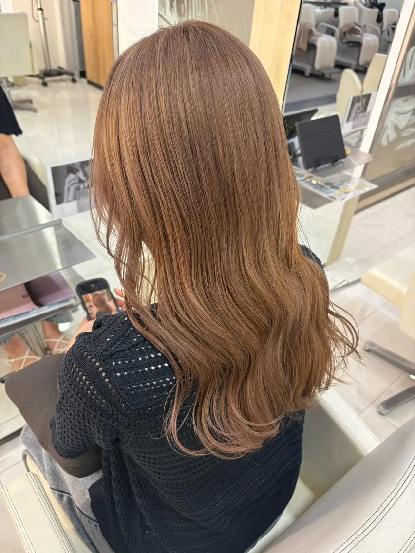 ロング カット ヘアカラー トリートメント レイヤー/透明感 カラー/ユウカのヘアスタイル