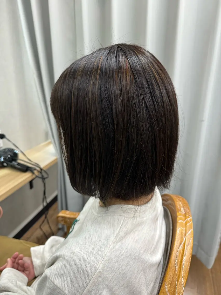 ミディアム ハイライト カット ヘアカラー TELA HAIR 幕張本郷店 千尋のヘアスタイル