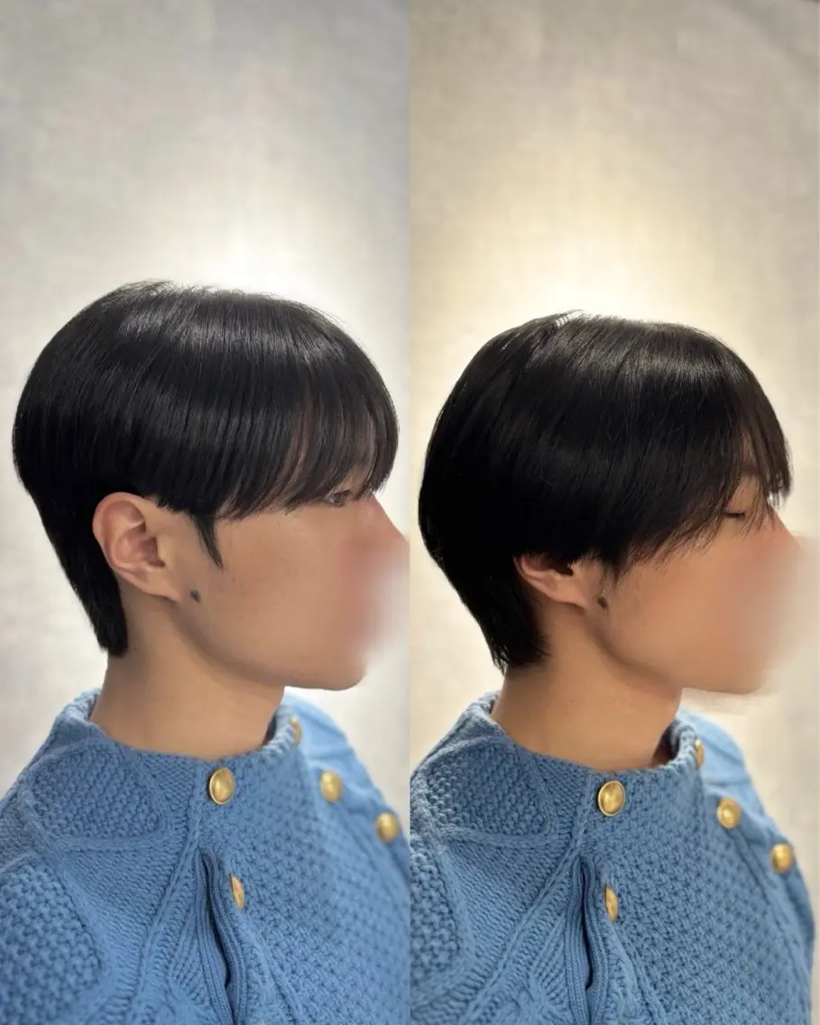 ショート パーマ メンズ カット パーマ 韓国メンズヘア/ ダウンパーマ/歩夢のヘアスタイル