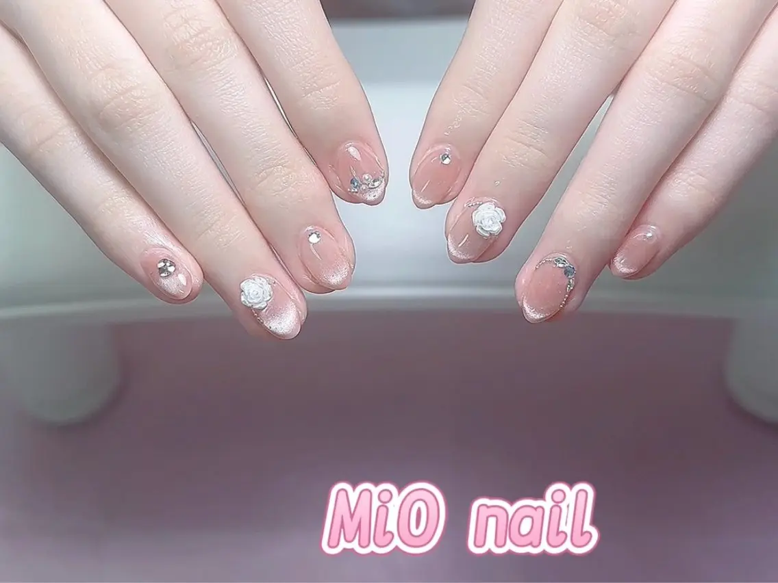 ネイル ジェルネイル 韓国ネイル 持ち込み オフィスネイル ワンホンネイル MiO Nailのネイルデザイン