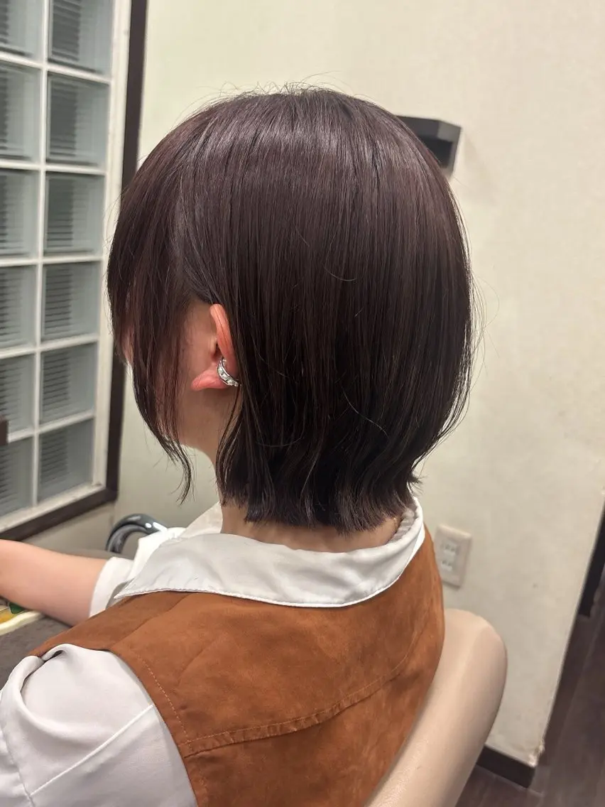 カラー ブラウンカラー ピンクカラー ヘアカラー 竹内 莉久のヘアスタイル