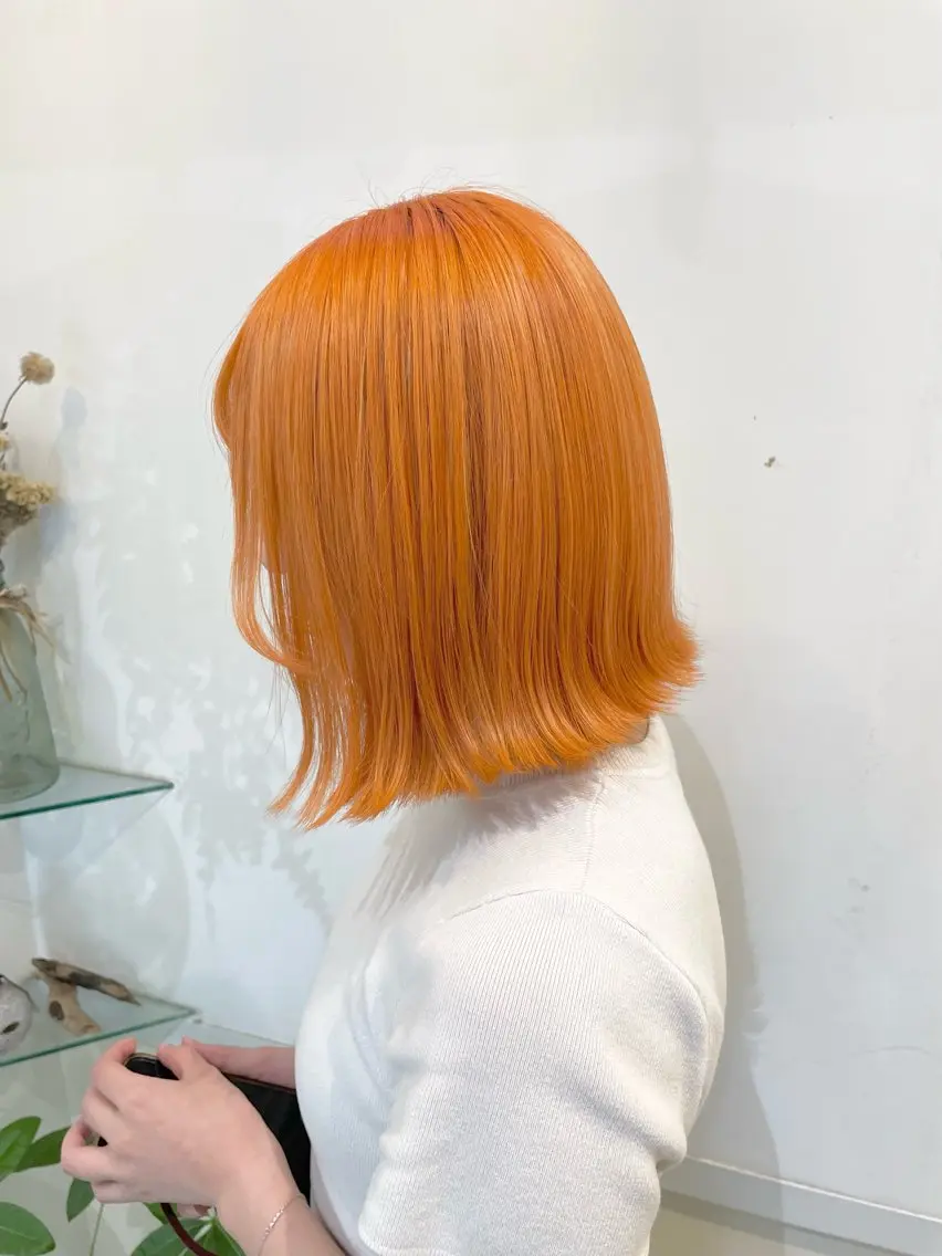 ショート カラー ヘアカラー トリートメント 髪質改善カラー🤍 エクステ✨君島由実子のヘアスタイル
