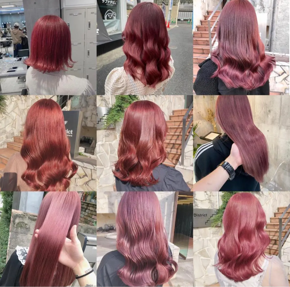 ミディアム カラー アッシュ アッシュグレー アッシュグレージュ バレイヤージュ ミストバング ハイトーン特化🎀 LEONのヘアスタイル