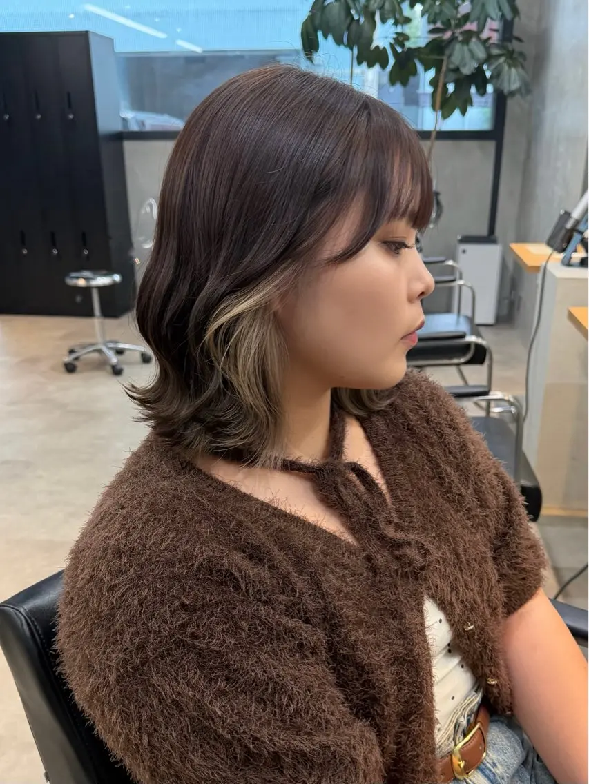 ミディアム ヘアカラー いとう まいこのヘアスタイル