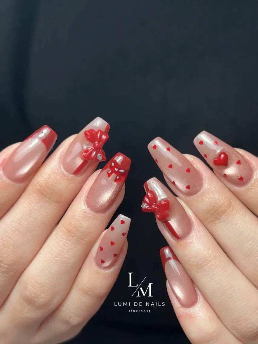 ネイル グラデーション ラメ(グリッター) マグネットネイル ミラーネイル ニュアンスネイル ハンドネイル Lumi de nailsのネイルデザイン