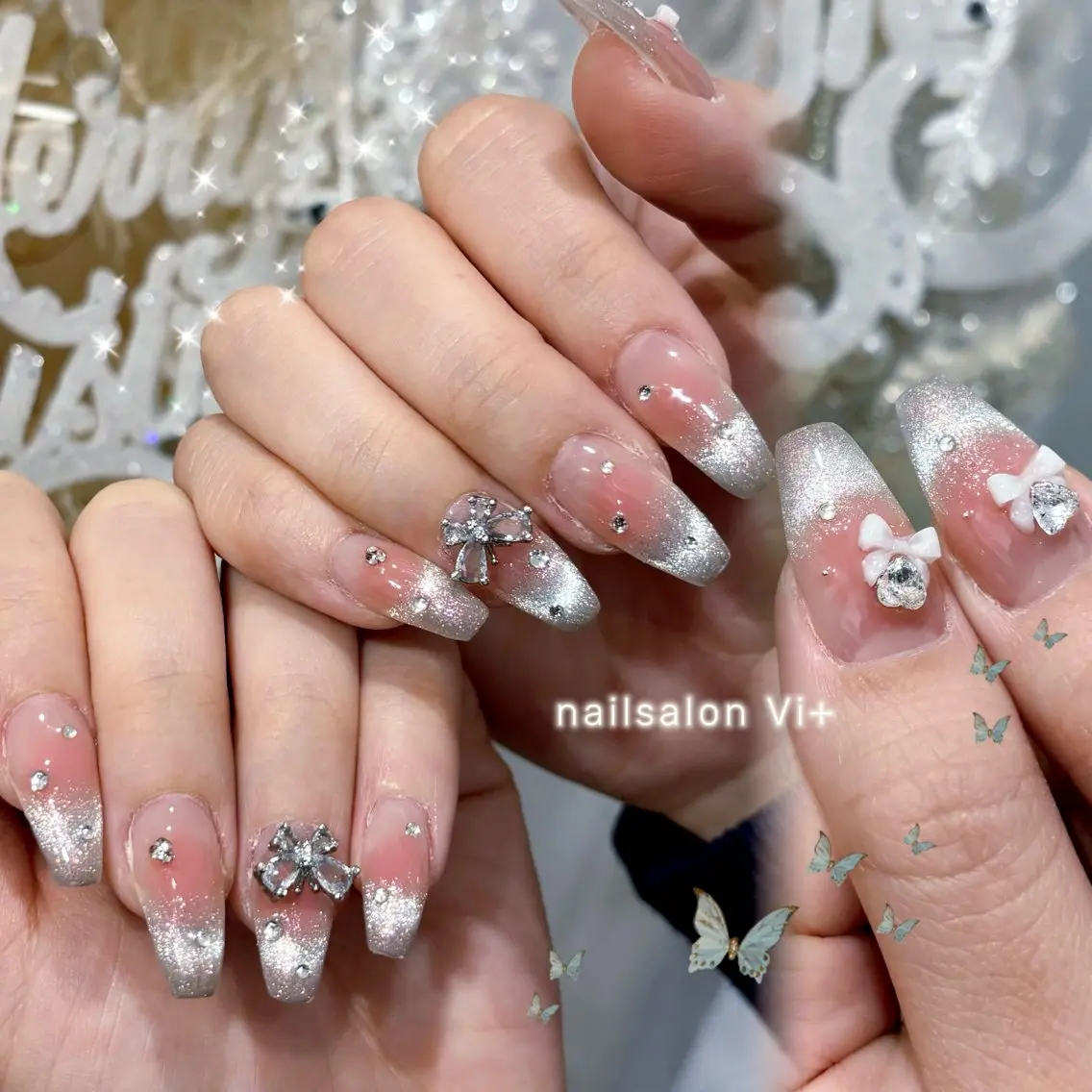 【チップスカルプ】長さ出し10本⭐️シンプルお持ち込み90分アートコースの写真
