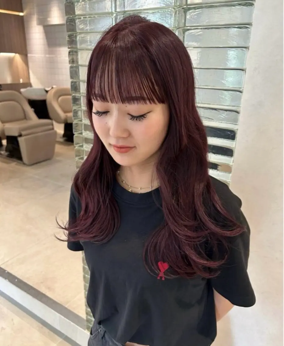 ロング カラー ヘアアレンジ メンズ ‎透明感×艶髪 ‎🫒maki🎀のヘアスタイル