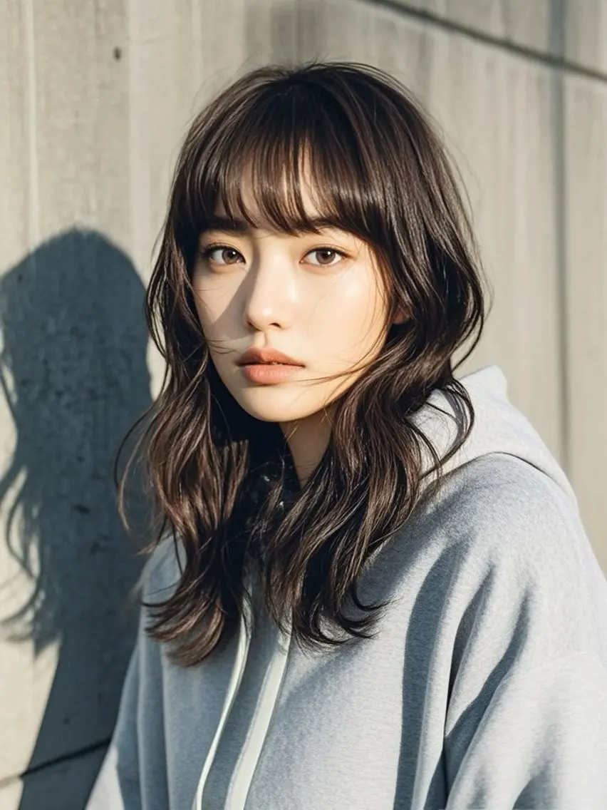 セミロング ショートボブ セミロングパーマ アッシュ ボブ くびれヘア カット ヘアカラー トリートメント ウルフカット 811 大阪梅田 ウルフのヘアスタイル