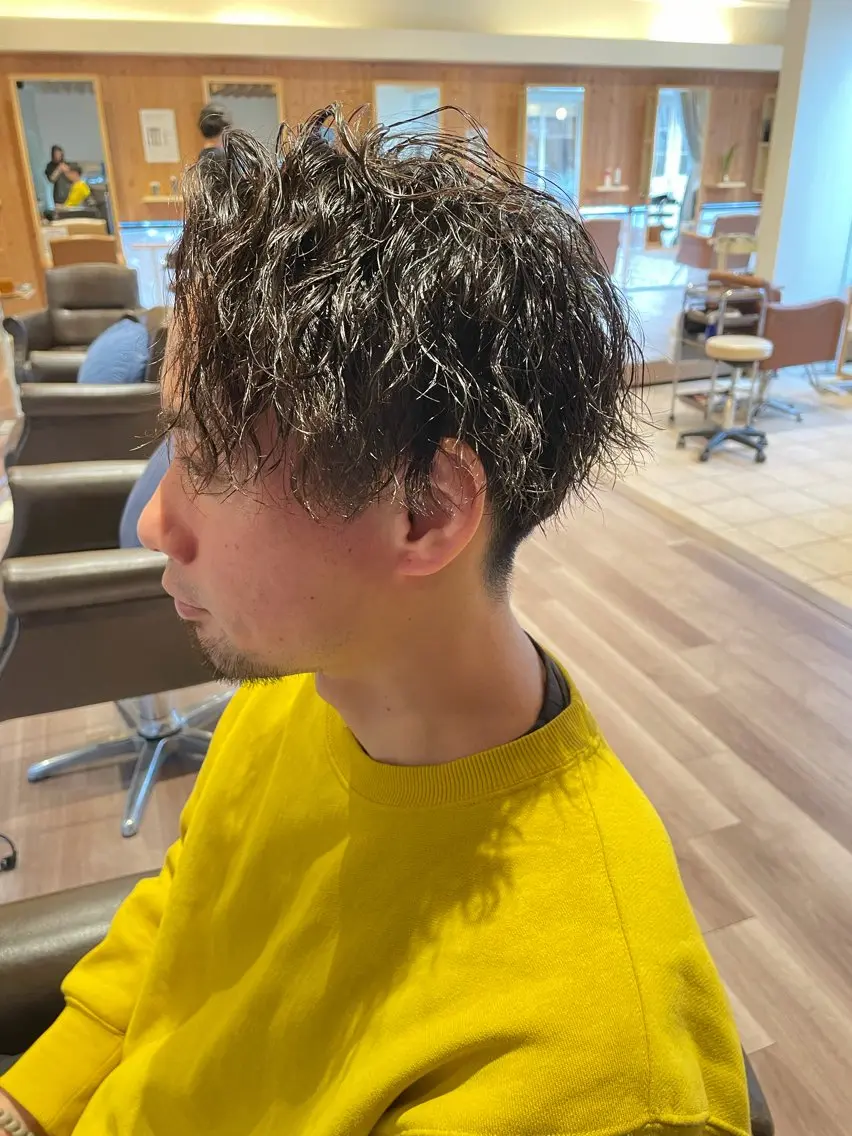 パーマ メンズ カット パーマ トリートメント 村松 寛太のヘアスタイル