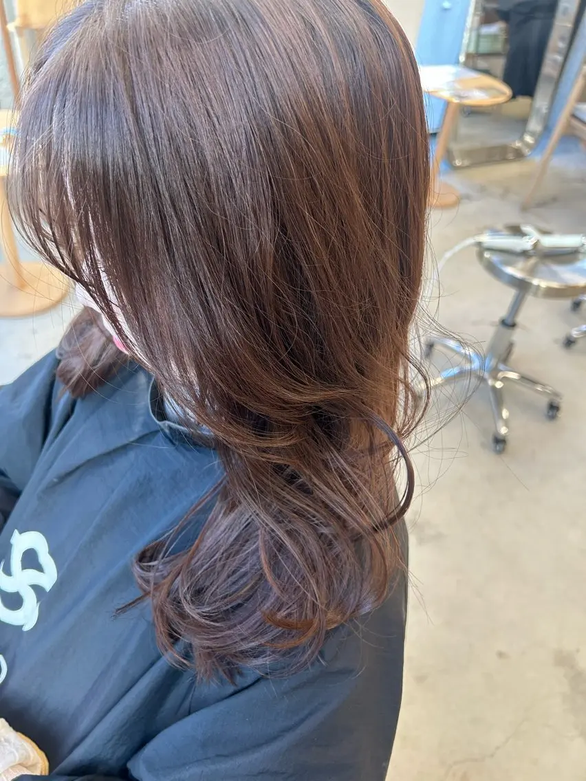 セミロング カラー ヘアカラー トリートメント SiLO Yukinaのヘアスタイル