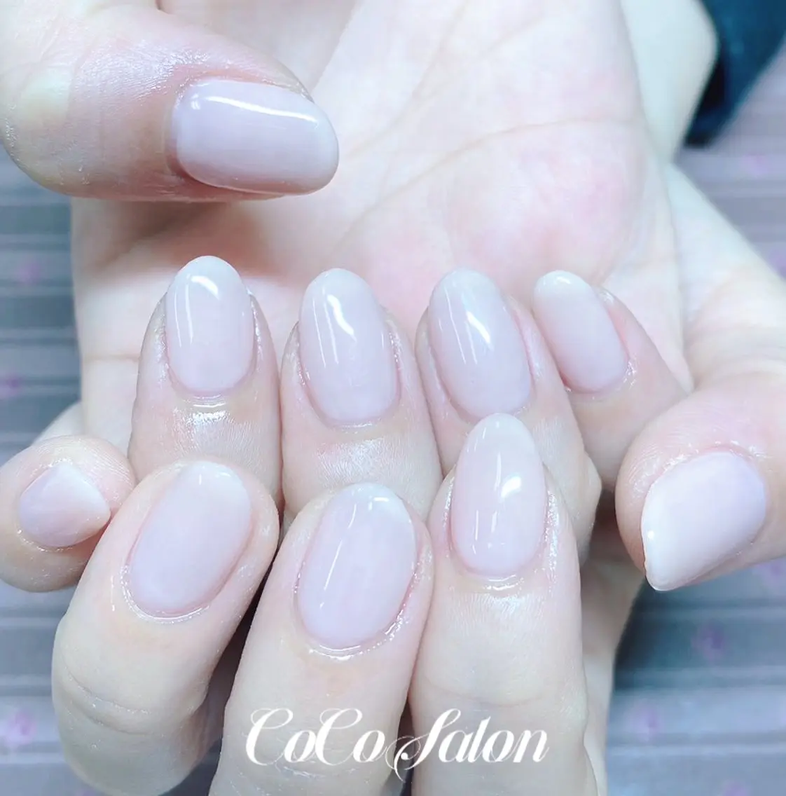 ネイル 長さ出し ジェルネイル 卒業式 ワンカラーネイル パラジェル ハンドネイル CoCoSalon ネイル/まつ毛予約のネイルデザイン