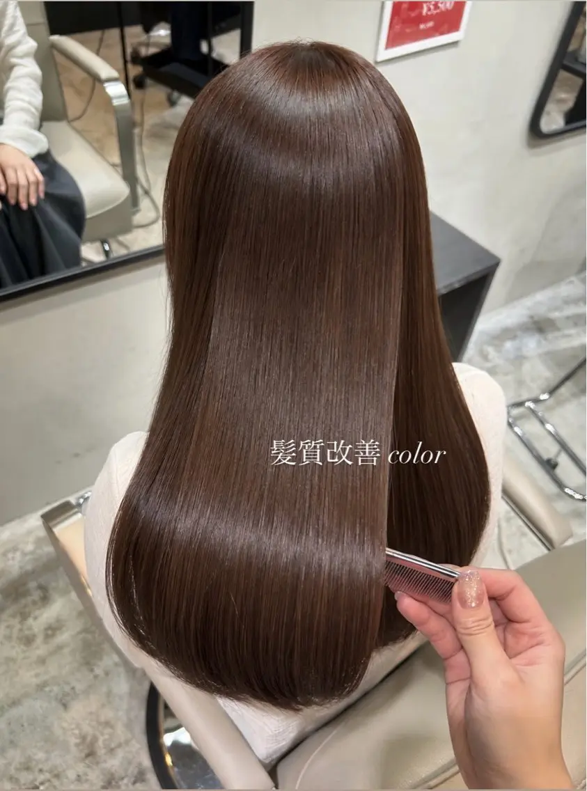 【ご新規モデル様限定】✨口コミ割引価格 ✨髪質改善カラー+トリートメント+カットの写真