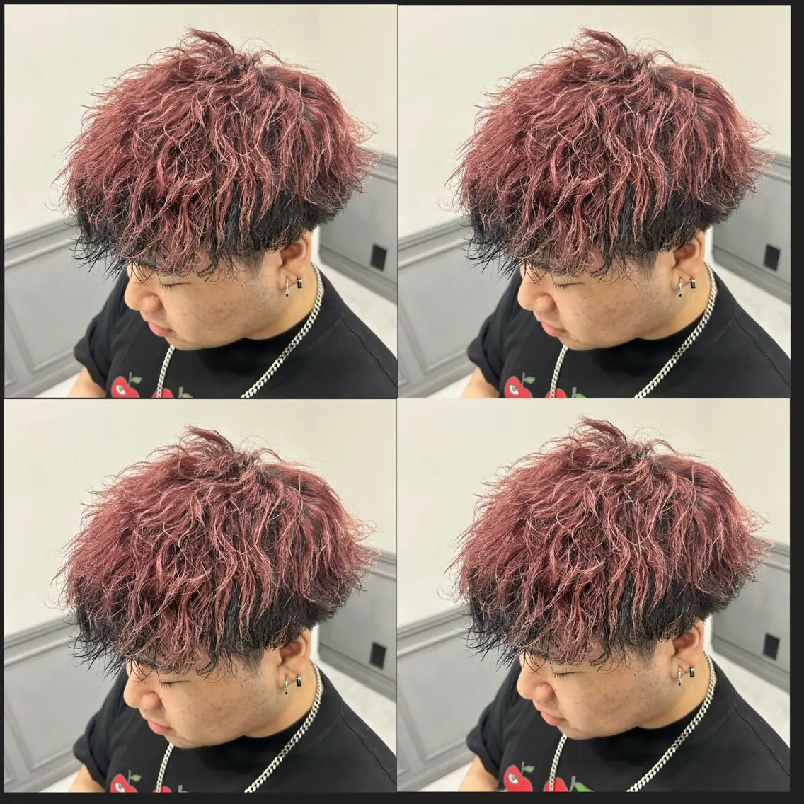 ショート カラー パーマ ヘアアレンジ メンズ 🔥メンズパーマ 特化 渡辺一翔のヘアスタイル