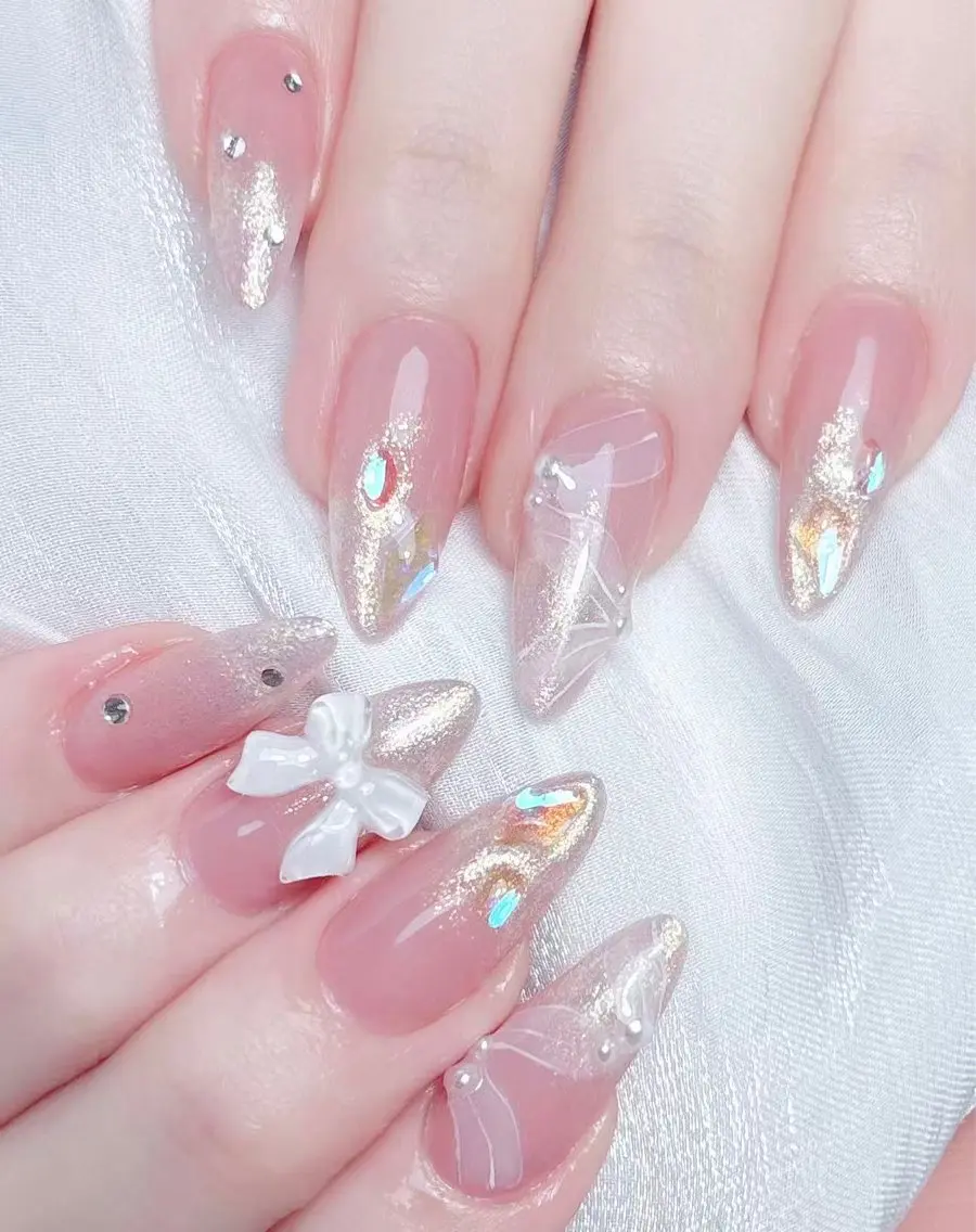 ネイル ハンドネイル Aura Nail 長さだし/パラジェルのネイルデザイン