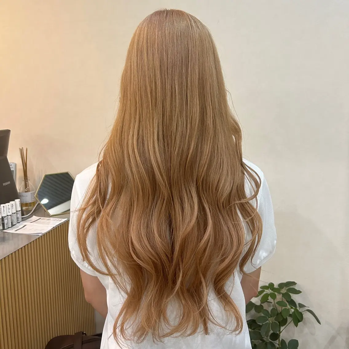 ロング ヘアカラー MIDORI🎀 透明感/ベージュのヘアスタイル