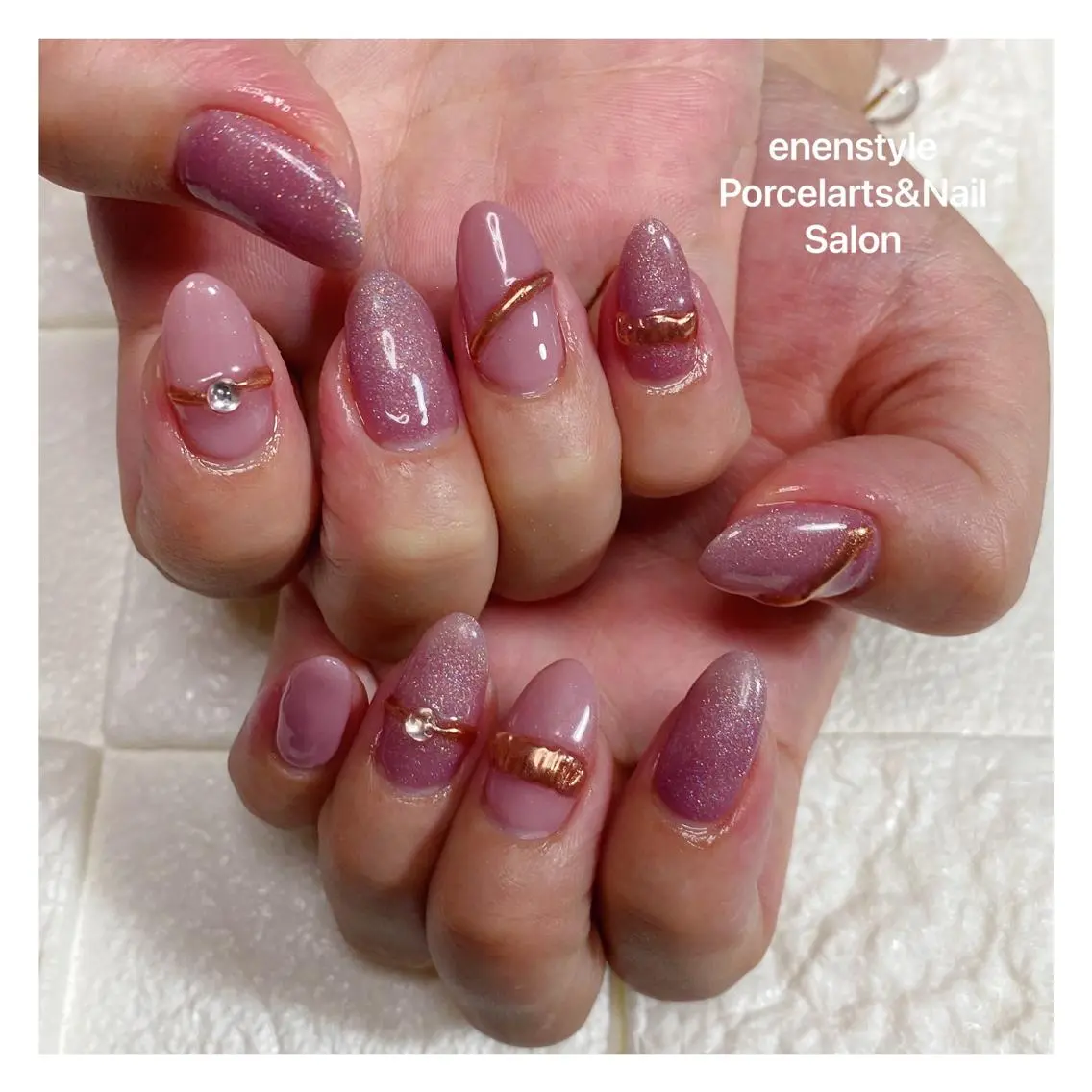 ミディアム ネイル マツエク・マツパ 🐾enen style 🐾のネイルデザイン