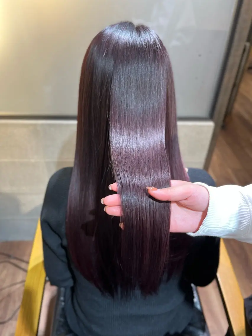 ロング 縮毛矯正 中村 文香のヘアスタイル