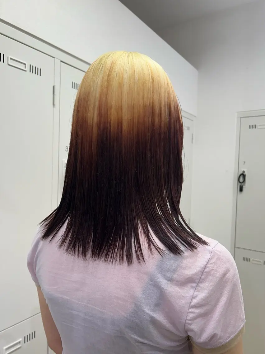 カラー ヘアカラー カットモデル🎀 ハイトーン/YUIのマツエク・マツパデザイン