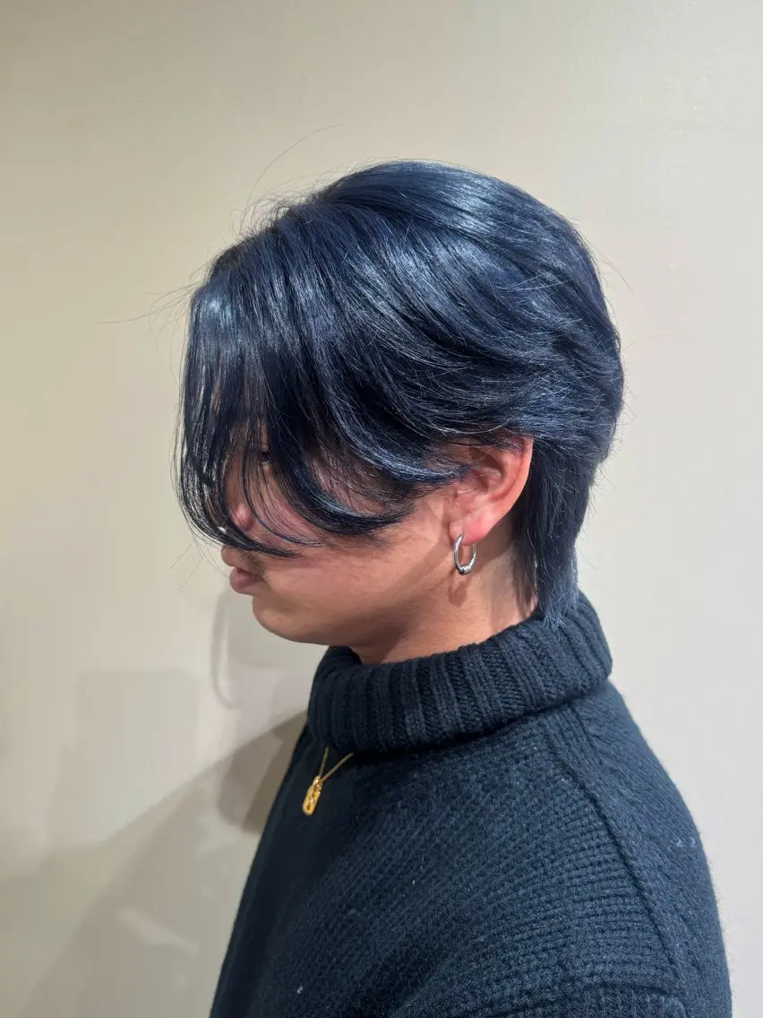 カラー ブリーチ ネイビーカラー 韓国🎀中明度カラー リストSAKURAのヘアスタイル