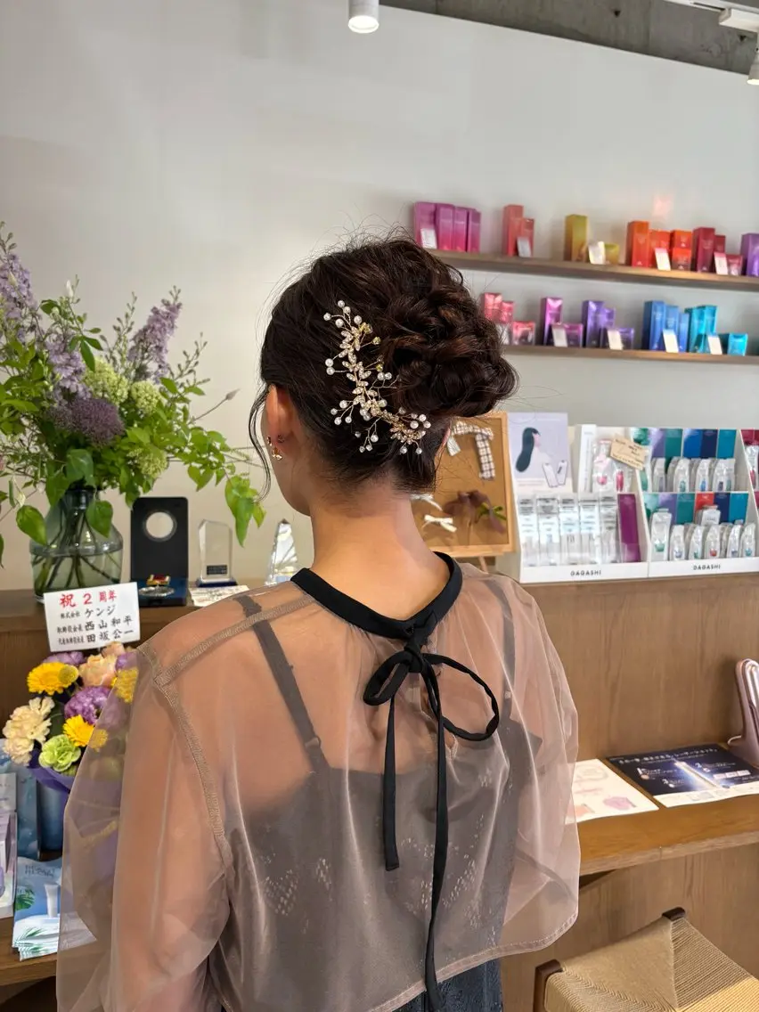 ヘアアレンジ 成人式 結婚式・ブライダル 卒業式のヘアスタイル ヘアセット suzuna/暖色 カラー💞/スパのヘアスタイル