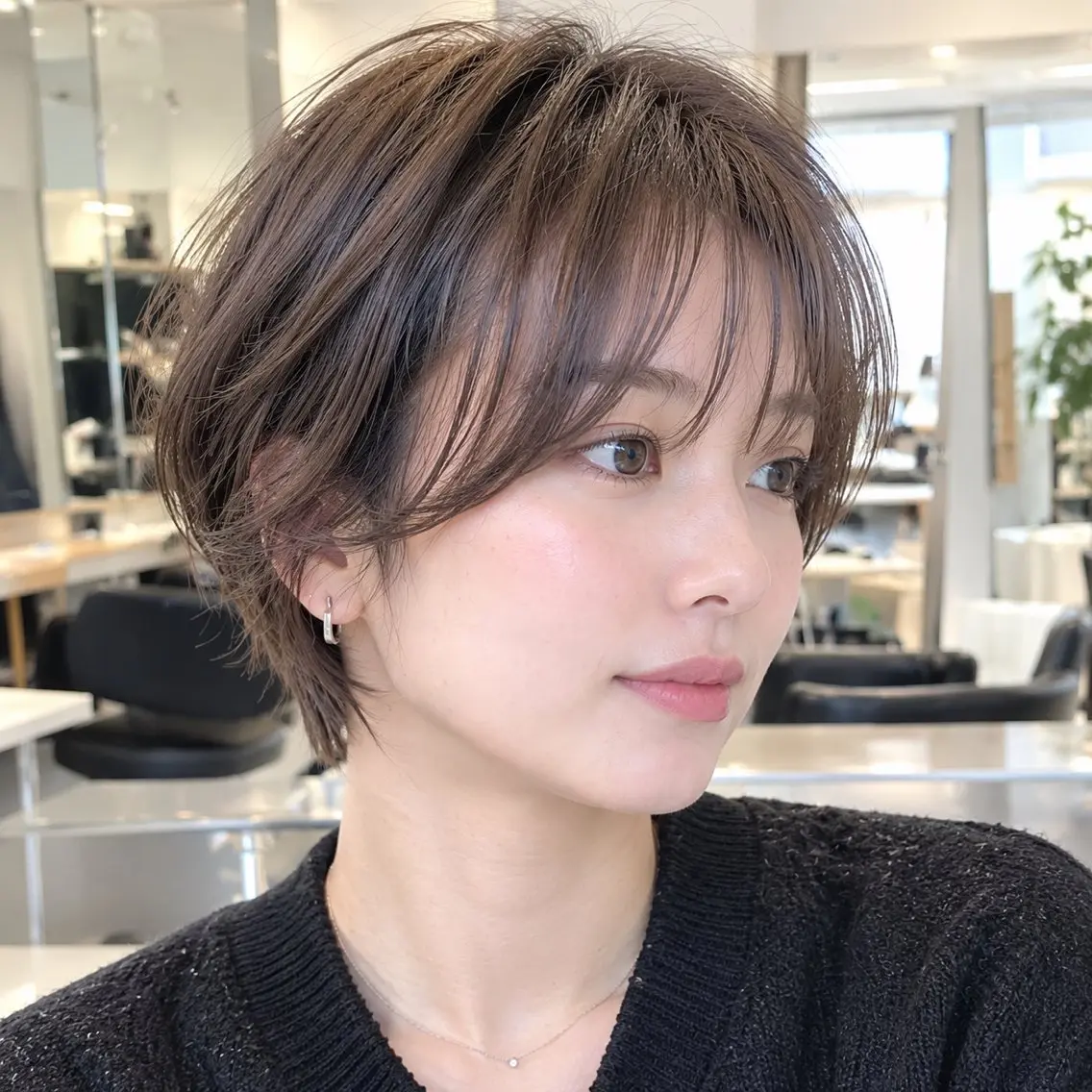 ショート カラー パーマ ショートボブ ボブ レイヤーカット ショートヘア 小顔カット 池田達也anyhow /店長のヘアスタイル