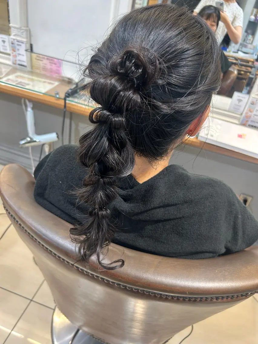 ヘアアレンジ ヘアセット 韓国ヘアー🇰🇷 MIWAのヘアスタイル