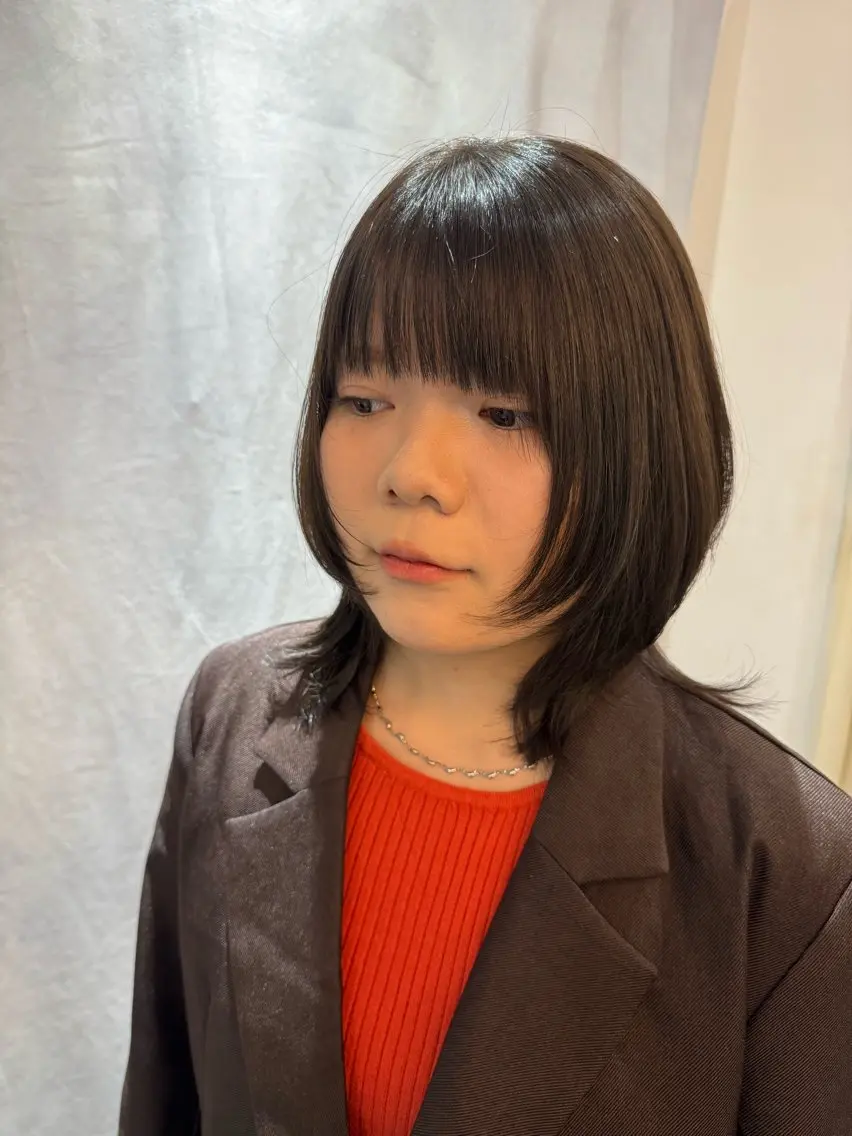 ミディアム ハイレイヤー レイヤーカット カット 木村 詩渚のヘアスタイル