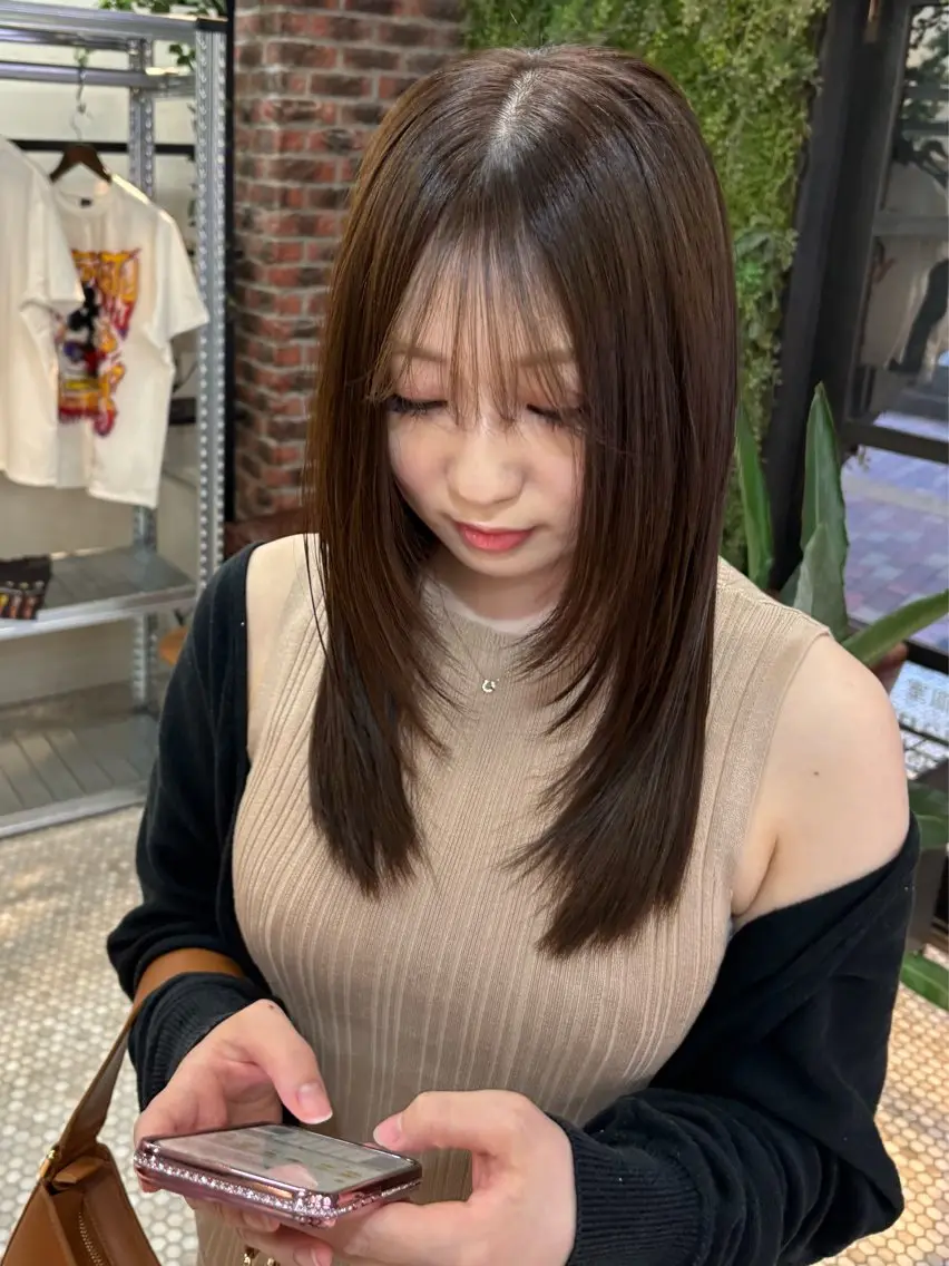 セミロング ヘアカラー トリートメント リュウヤ🌙透明感 /艶髪🌙のヘアスタイル
