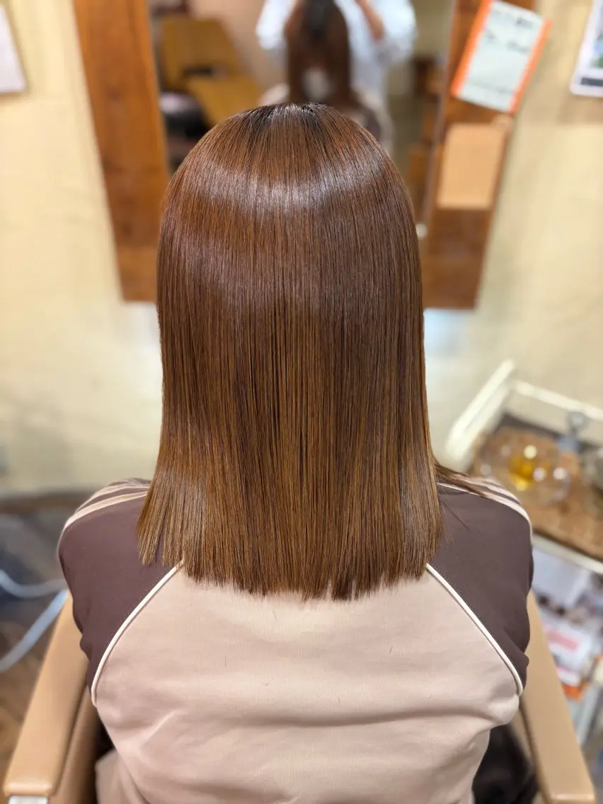 ミディアム カット トリートメント ヘアセット 柘植 雅大のヘアスタイル