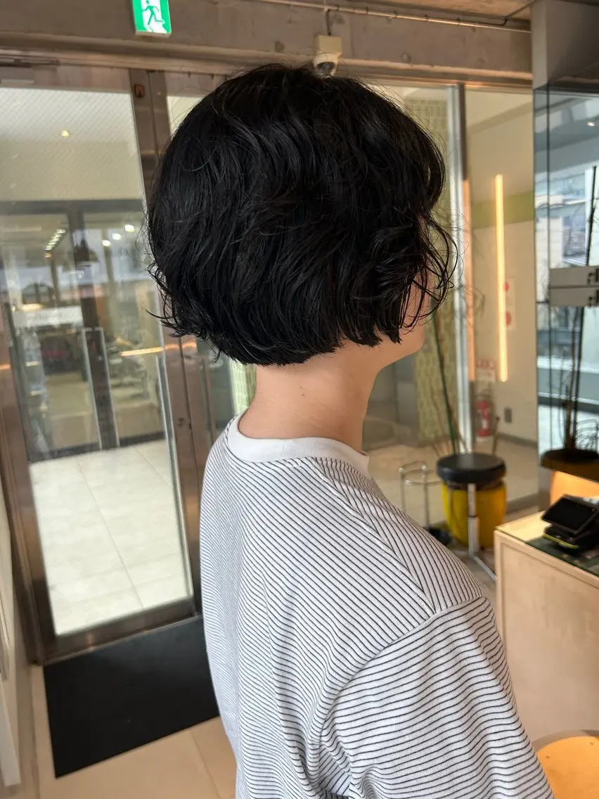 ショート パーマ ボブ baLon.fem/ 澤田 奈々子のヘアスタイル