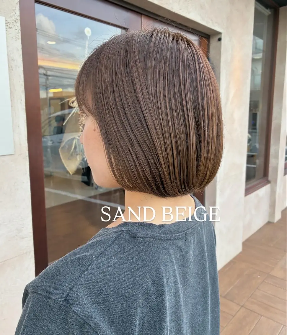 ショート ボブ 外ハネヘア カット ヘアカラー カワシマ セイカのヘアスタイル