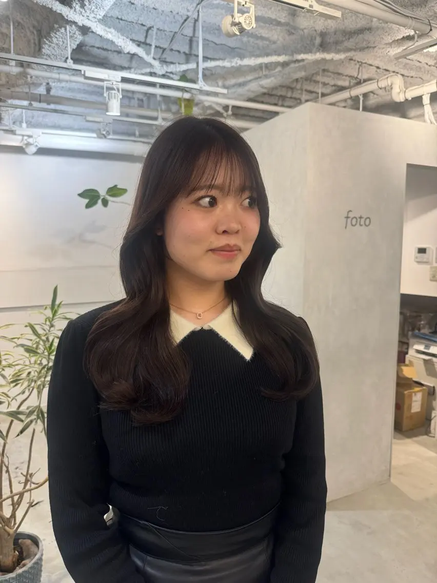 セミロング カット ヘアセット 新宿/顔周りカット +レイヤー=しずく♩のヘアスタイル