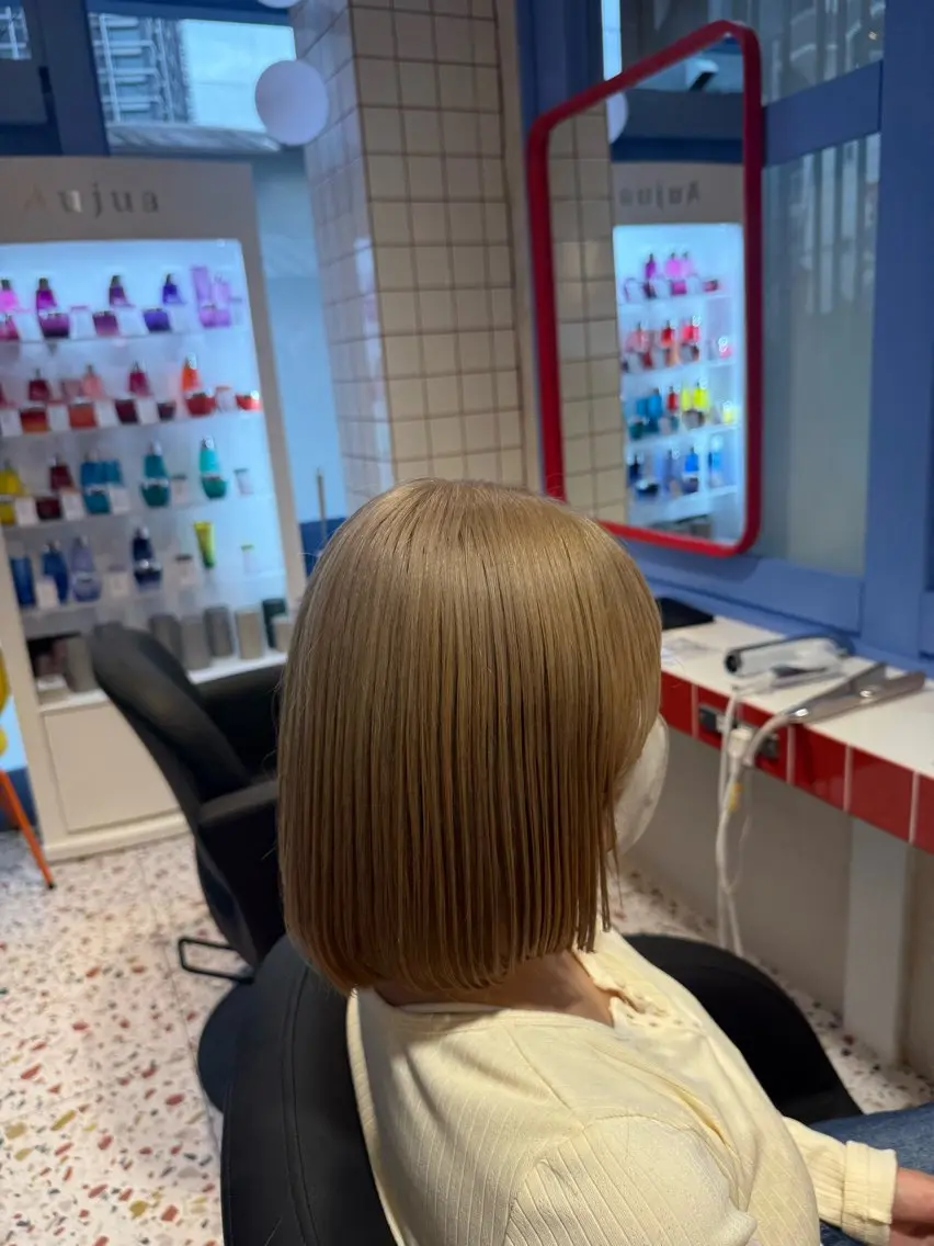 ミディアム カラー カット ヘアカラー 🤎定番ミルクティー 🤎レイヤー/まひらのヘアスタイル