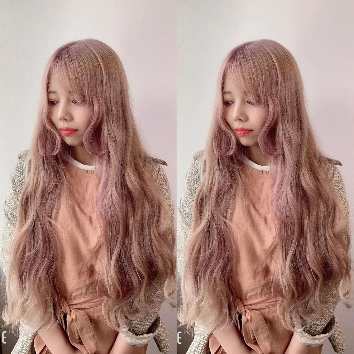 セミロング カラー ベージュカラー ハイトーンカラー ラベンダーカラー ラベンダーベージュ ピンクカラー ヘアカラー 似合わせ/ カラー.岡田友仁のヘアスタイル