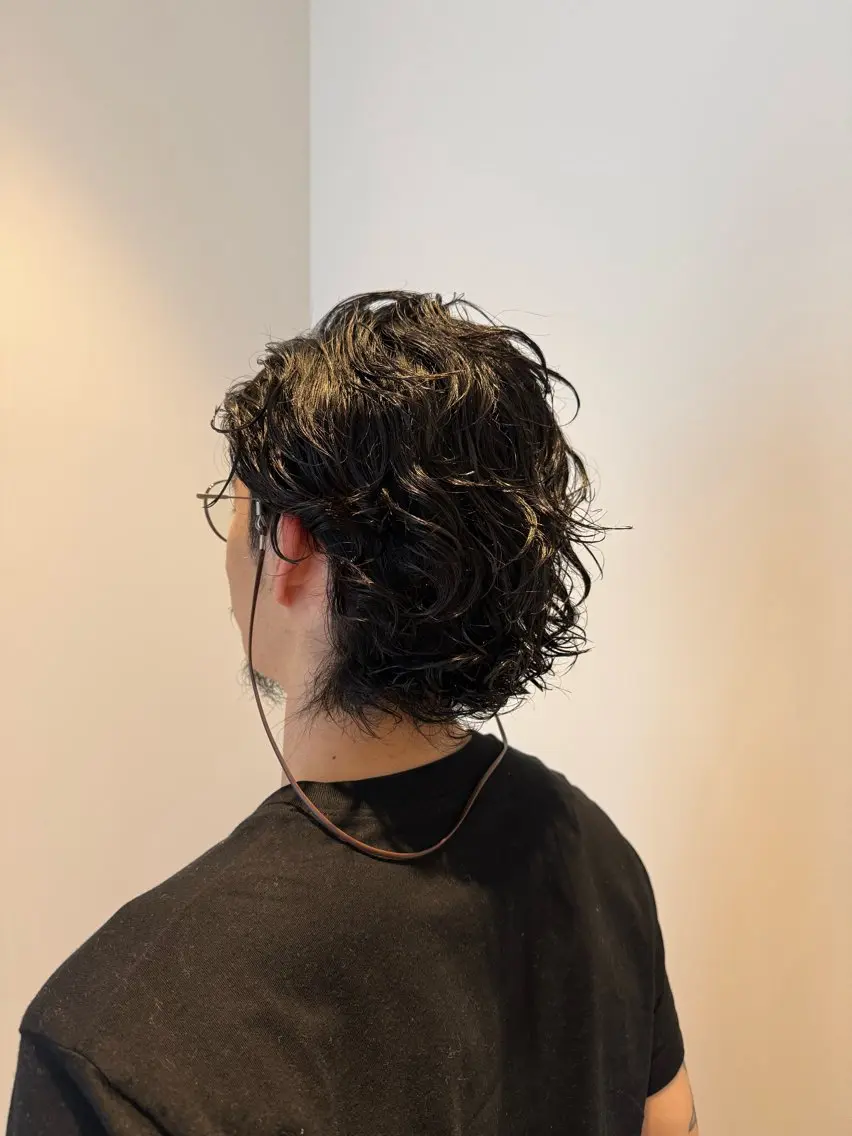 ミディアム ミディアムパーマ カット パーマ 福永 縁のヘアスタイル