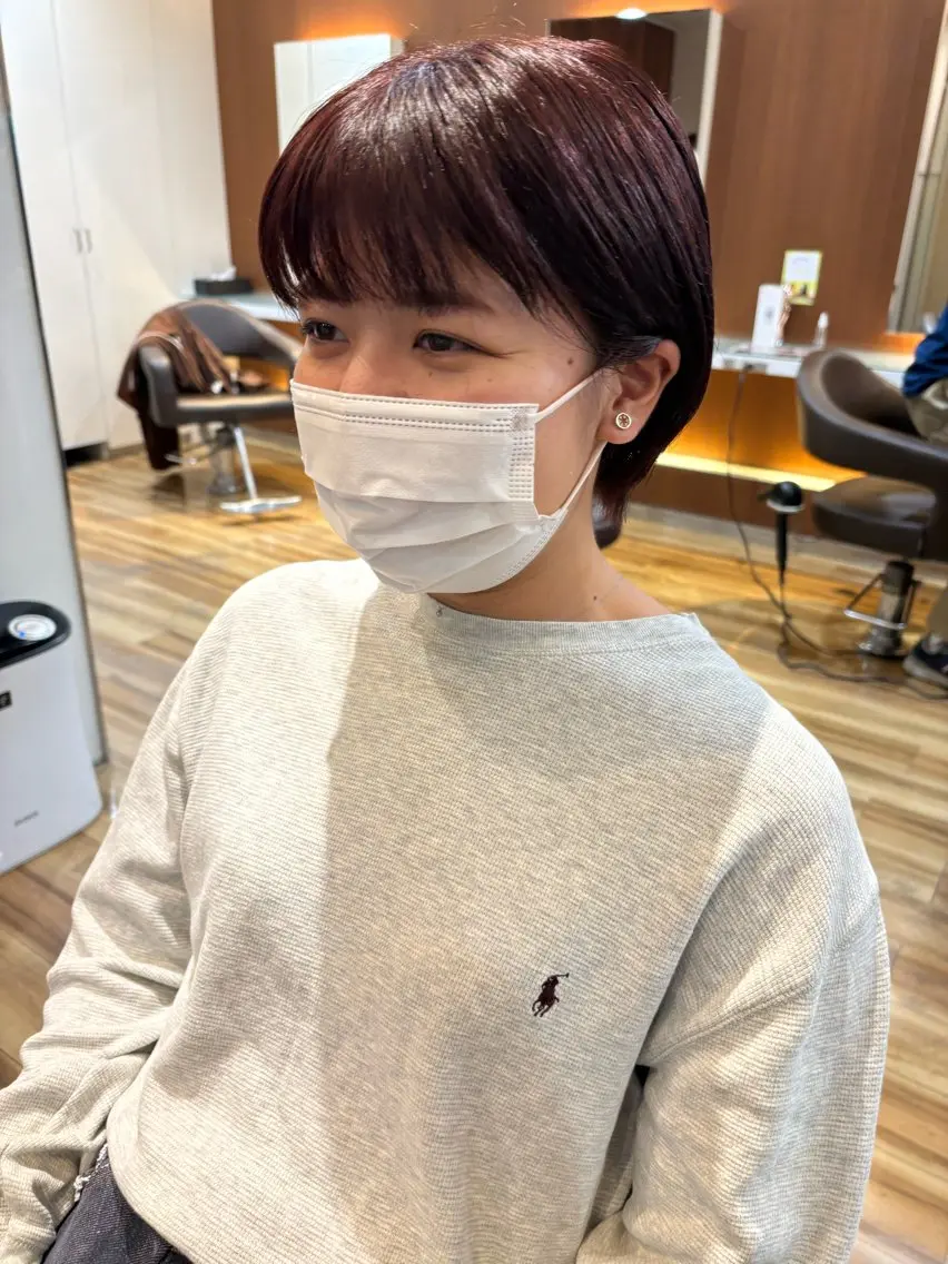 ショート カラー 池田理紗/メンズ カット/ミニボブのヘアスタイル