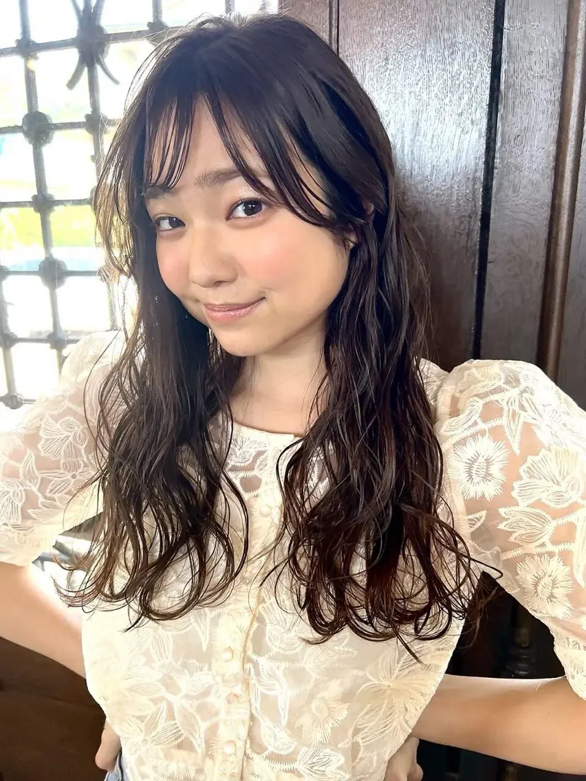 ロング パーマ 似合わせカット✨/ EARTH森町長尾のヘアスタイル