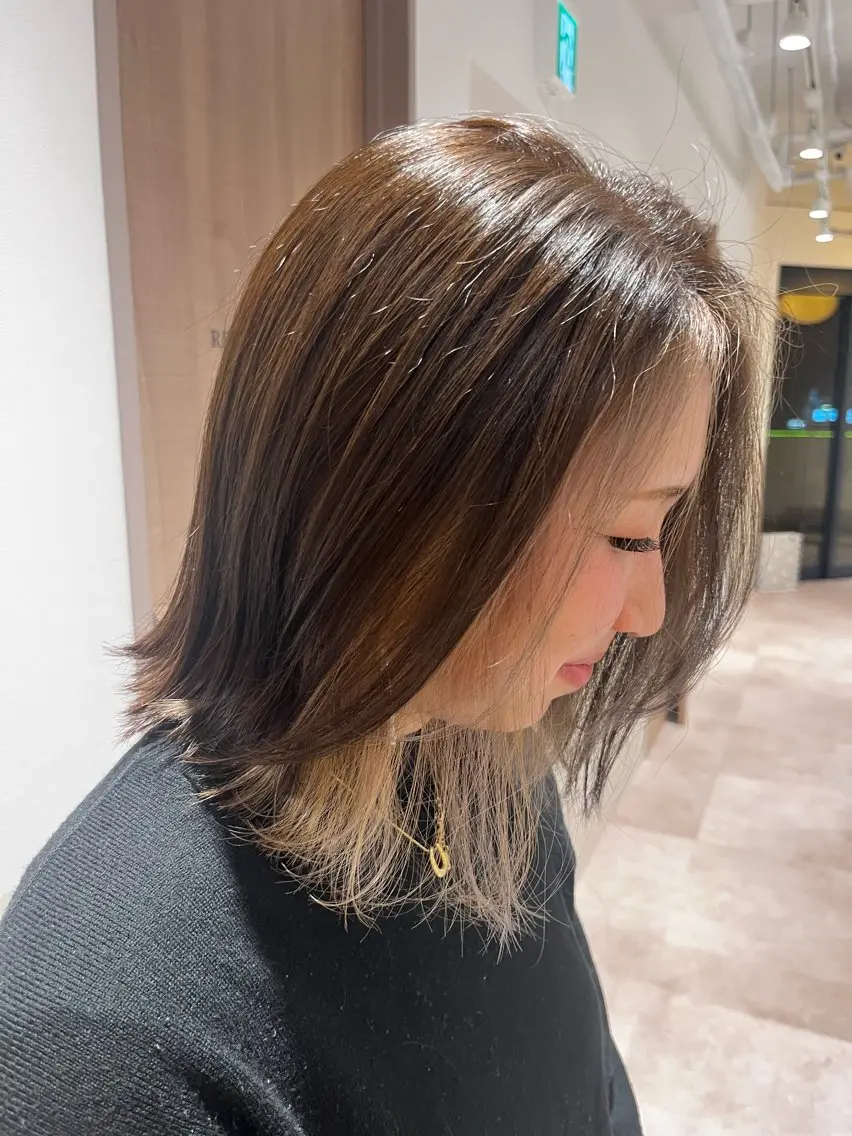 ミディアム カラー カット ヘアカラー トリートメント 🍀ナガヤマ ヒデアキ🍀のヘアスタイル