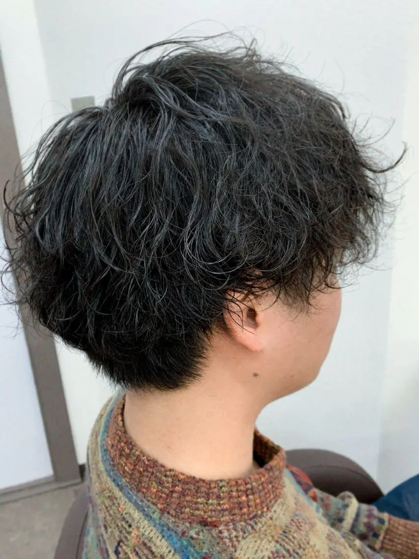 ショート パーマ メンズ メンズパーマ 波巻きパーマ カット パーマ Ebise Kazunoriのヘアスタイル