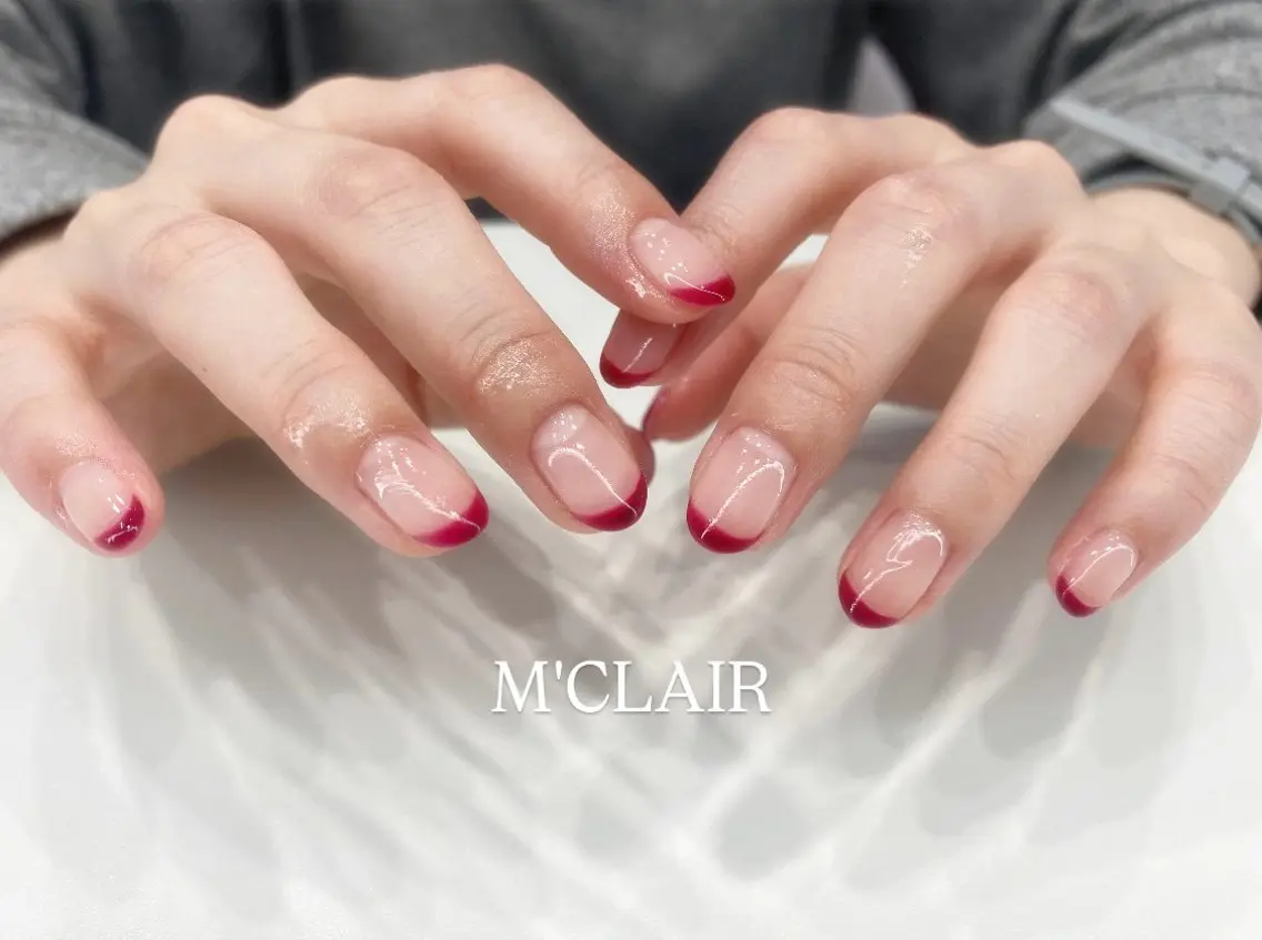ネイル クリアネイル フレンチネイル ハンドネイル M'CLAIR makikoのネイルデザイン