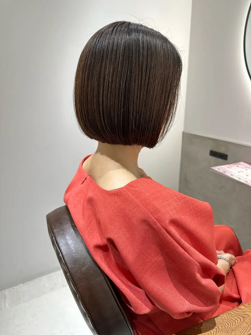 ショート カラー 髪質改善 縮毛矯正/ レイヤー/銀座/本木のヘアスタイル
